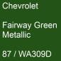 Preview: Chevrolet, Fairway Green Metallic, 87 / WA309D.